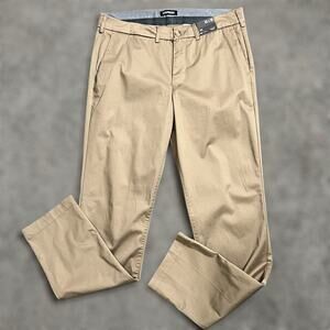 Express Hyper Stretch Chino Pants 34 Men Slim Tapered Temp Control Comfort Waist
